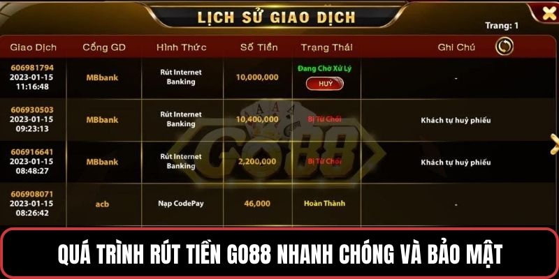 Rút tiền go88